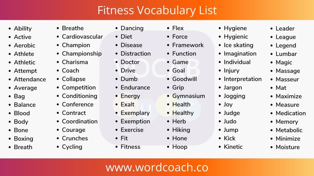 ielts-gre-important-vocabulary-fitness-vocabulary-list-with