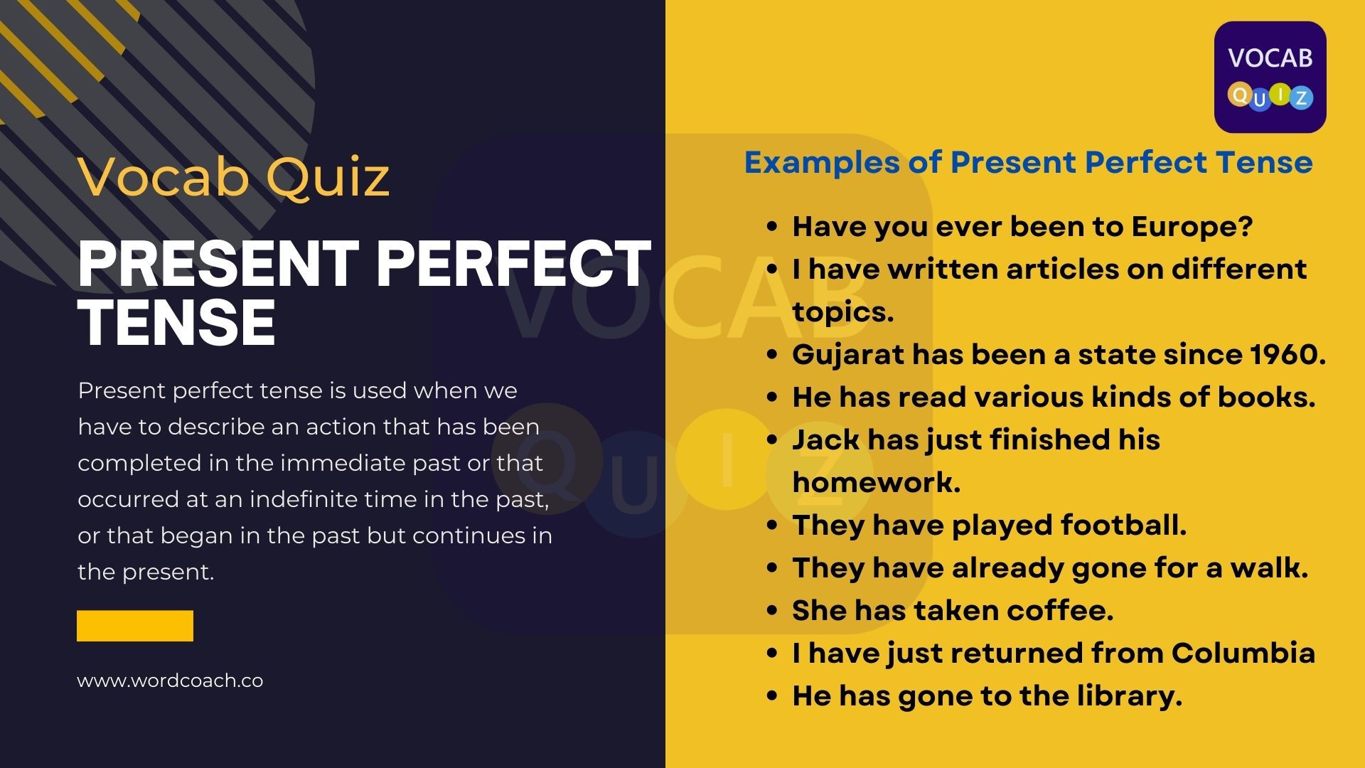 Present Perfect Tense | Definition & Examples - wordcoach.co
