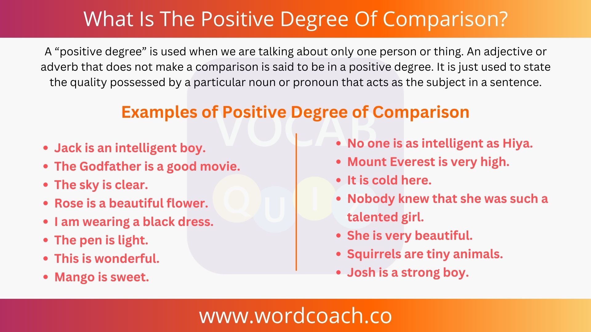 What Is The Positive Degree Of Comparison? - wordcoach.co